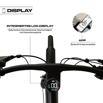 e bike mit display im rahmen Keskin cBike 1 – Modernes, stilvolles und dynamisches 28 Zoll E-Bike in Deutschland