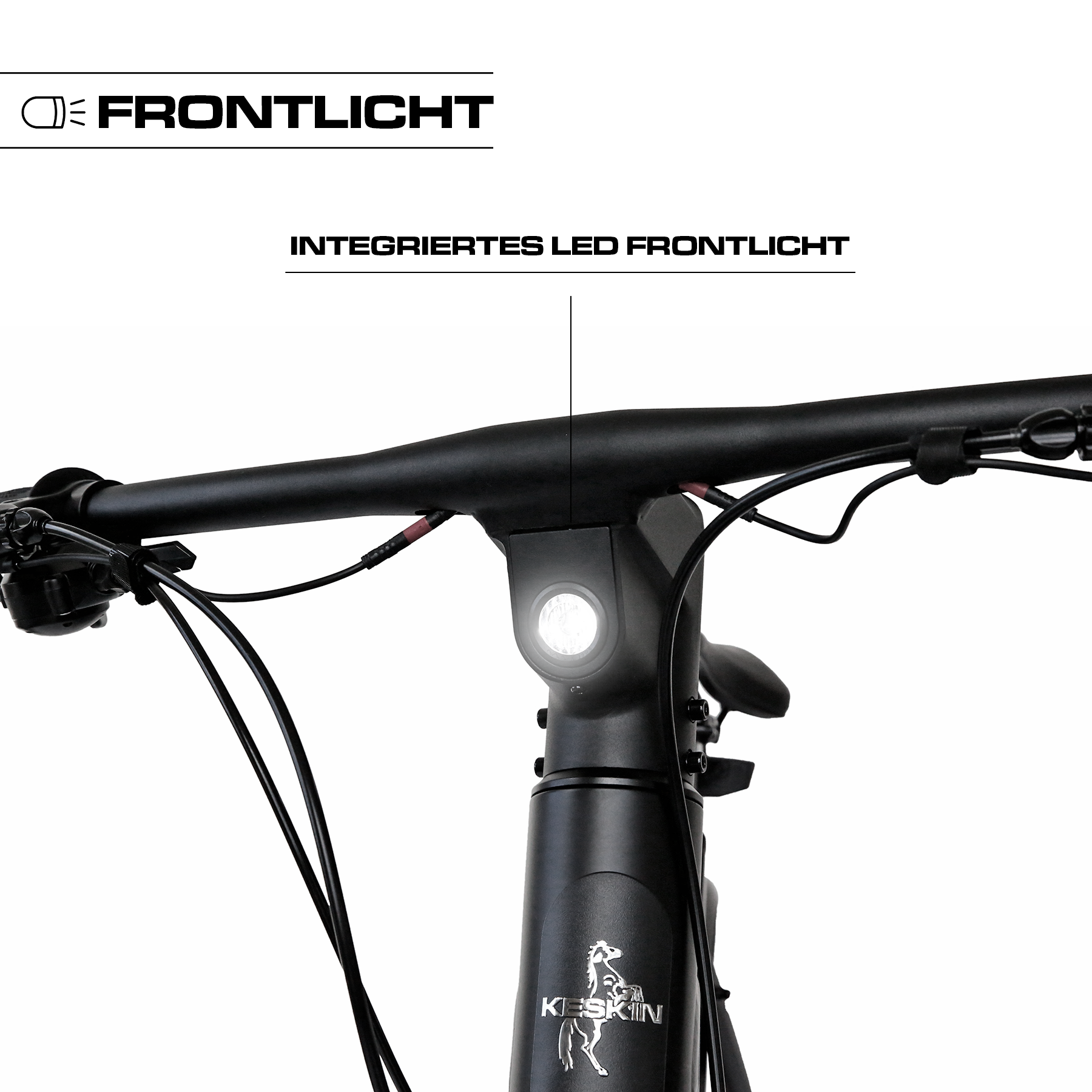 fahrradlenker mit integriertem led-licht Keskin cBike 1 – Modernes, stilvolles und dynamisches 28 Zoll E-Bike in Deutschland