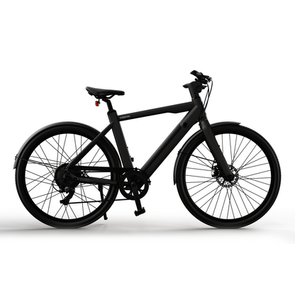 Profilansicht des Keskin cBike1 E-Bikes in Schwarz – 28 Zoll City E-Bike mit Motorunterstützung für Alltag, Arbeitsweg und E-Bike Leasing in Deutschland