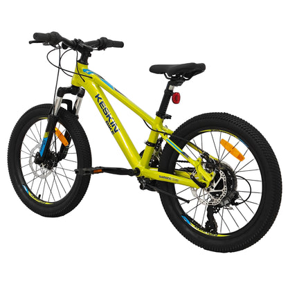 kinderfahrrad-mountainbike-neon-green-20-zoll-45grad-rueckansicht-keskin-bike-mtb-gelaendefahrrad-deutschland