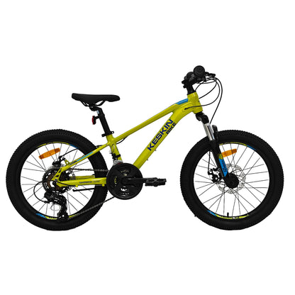 kinderfahrrad-mountainbike-neon-green-20-zoll-seitenansicht-rechts-keskin-bike-mtb-gelaendefahrrad-deutschland
