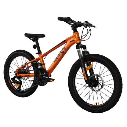 kinderfahrrad-mountainbike-orange-20-zoll-45grad-frontansicht-keskin-bike-mtb-gelaendefahrrad-deutschland