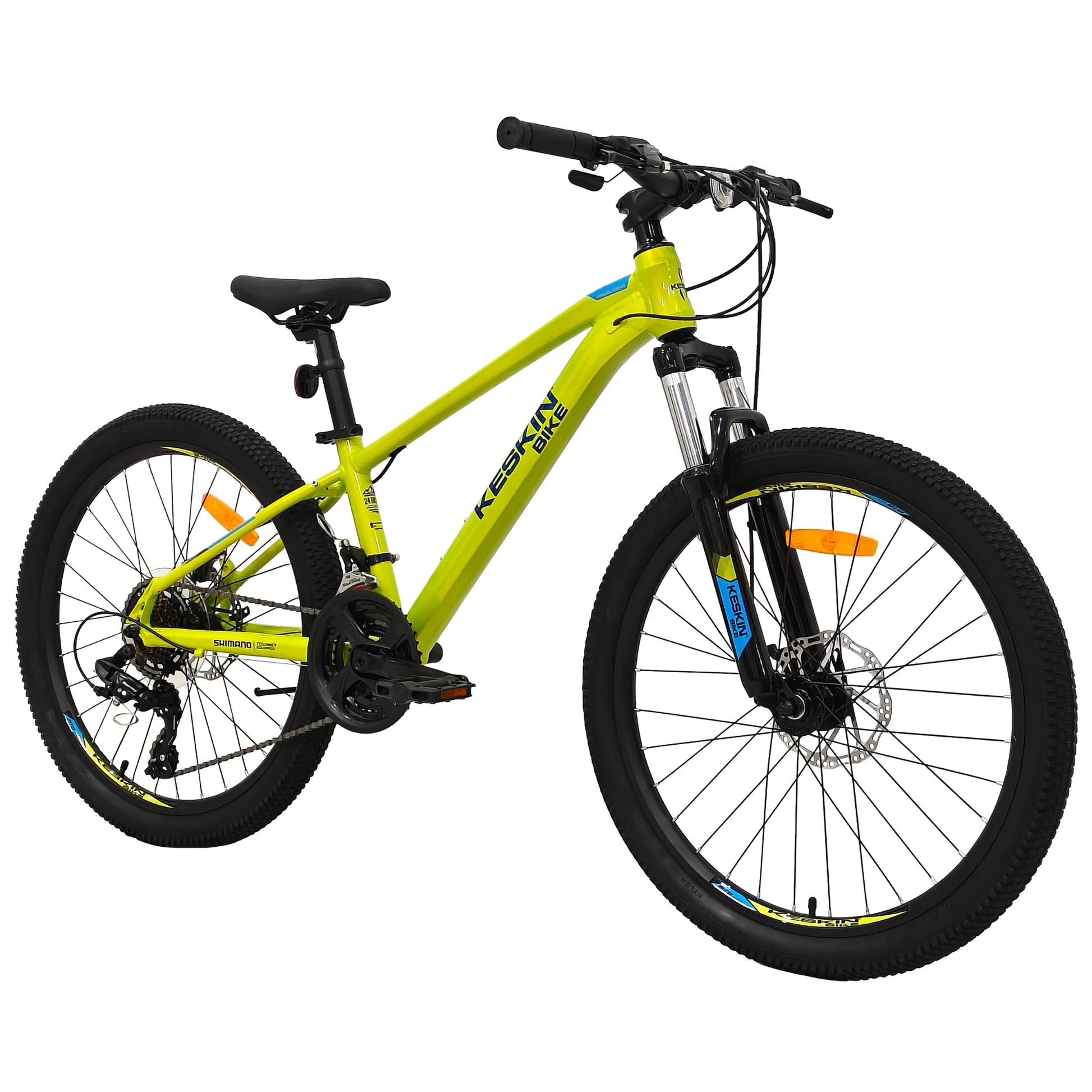 kinderfahrrad-mountainbike-neon-green-24-zoll-45grad-frontansicht-keskin-bike-mtb-gelaendefahrrad-deutschland
