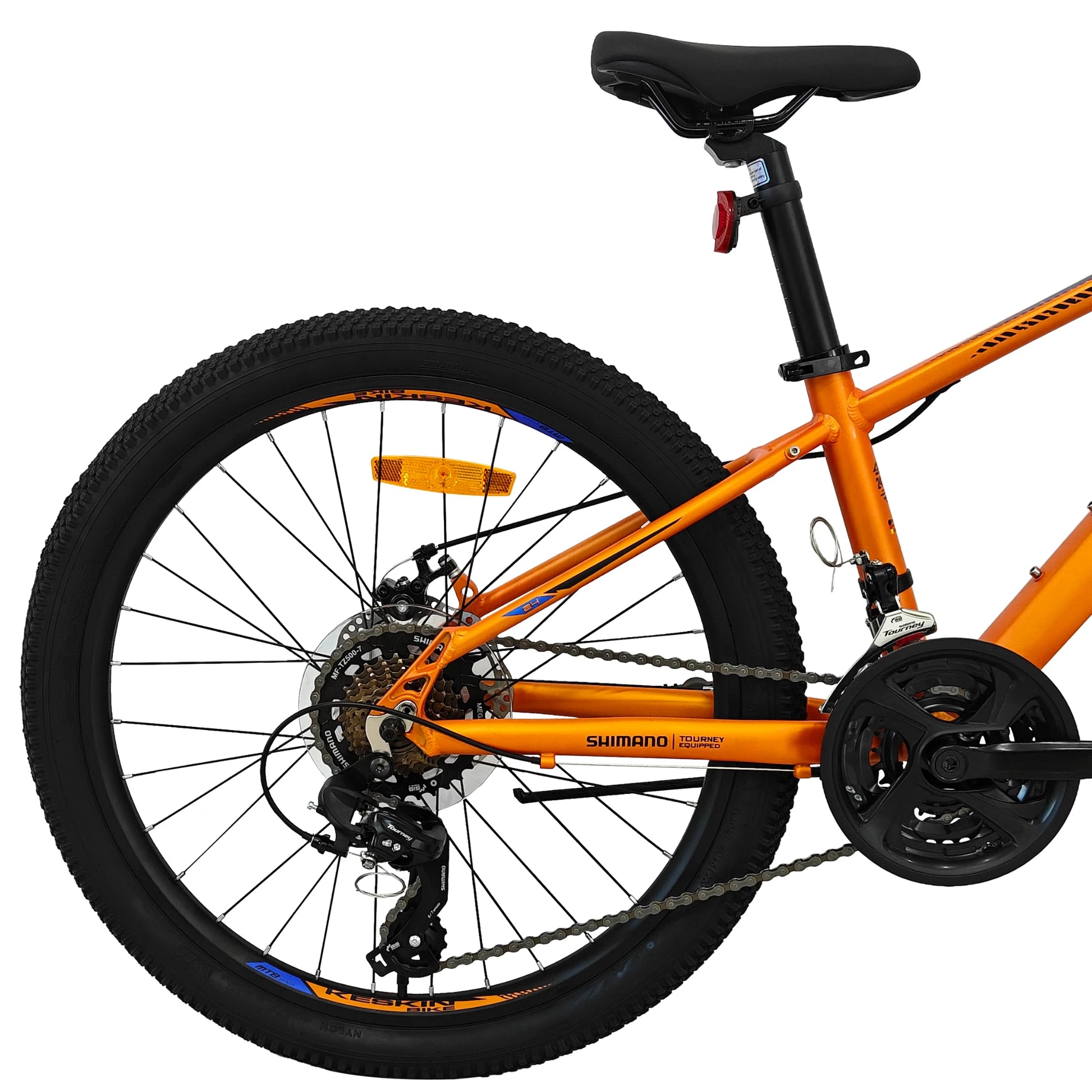 kinderfahrrad-mountainbike-orange-24-zoll-antrieb-kassette-kette-ansicht-keskin-bike-mtb-gelaendefahrrad-deutschland